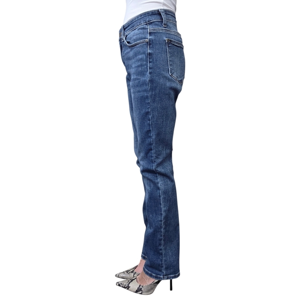 Judy Blue High Rise Straight Leg Stretch Jeans Medium Wash 7/28 - Picture 4 of 8